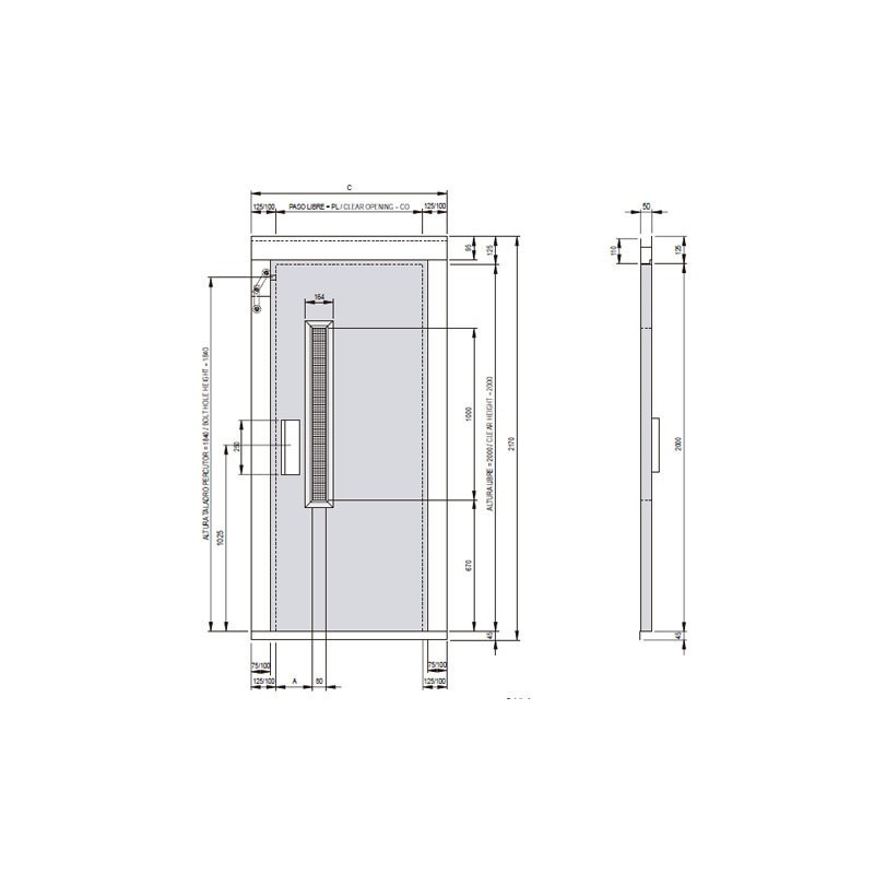 PTA SEMIAUT GLOBAL PL700 DCHA EPOXI C/MIRILLA SIN HUECO