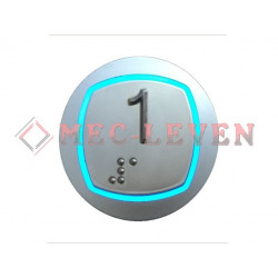 BOTONERA DE CABINA CON PULSADOR CEHAM 3D REDONDO AZUL 24V 6 PARADAS