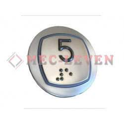 BOTONERA DE CABINA CON PULSADOR CEHAM 3D REDONDO AZUL 24V 6 PARADAS