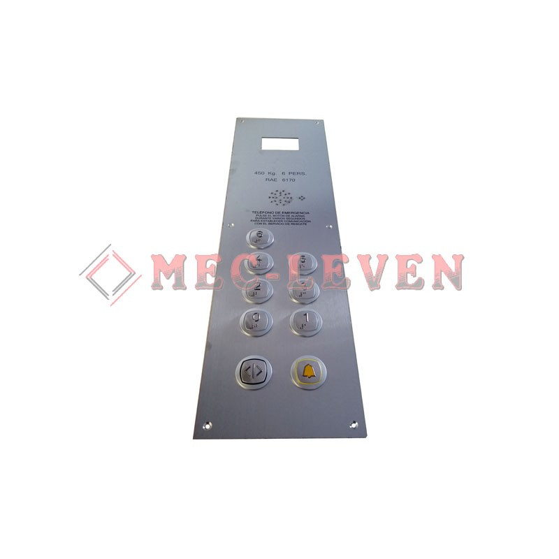 BOTONERA DE CABINA CON PULSADOR CEHAM 3D REDONDO AZUL 24V 10 PARADAS