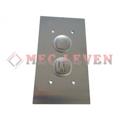 BOTONERA DE RELLANO CON UN PULSADOR CEHAM 3D REDONDO AZUL 24V + PILOTO TEXTO