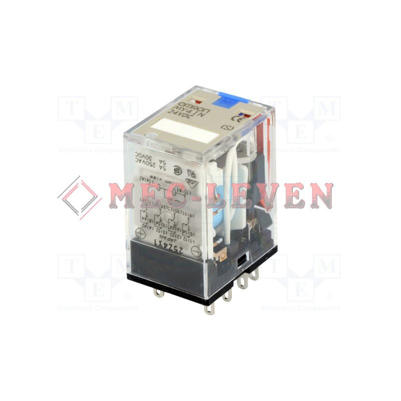 RELE MY4IN 4C 24VCC BASE ENCHUFABLE/SOLDAR