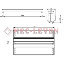 ROZADERA L-100 PLEGABLE CON ALETAS GUIA 5MM TIPO FS-5A