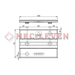 ROZADERA L-100 PLEGABLE CON TETONES GUIA 5MM TIPO FS-5