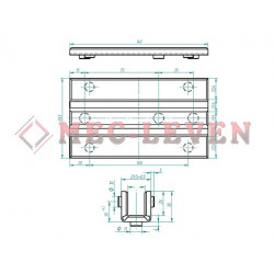 ROZADERA L-140 PLEGABLE CON TETONES GUIA 6MM TIPO FS-6