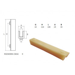 ROZADERA L-140 CON TETONES GUIA 9MM TIPO CIASA