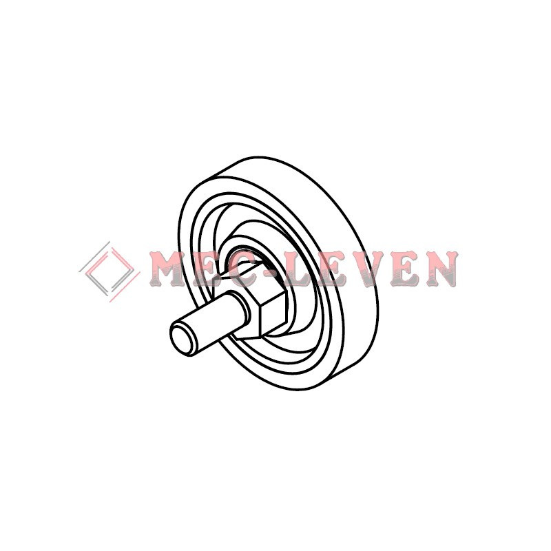 RODADERA SIMPLE D125X33MM C/EJE Y RODAMIENTOS